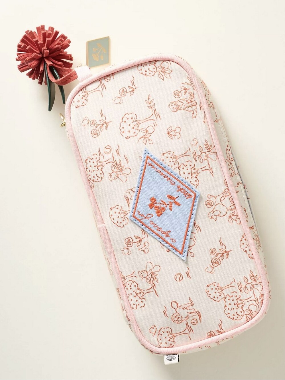 NWT Anthropologie x Papier Modern Toile Pouch with Charms